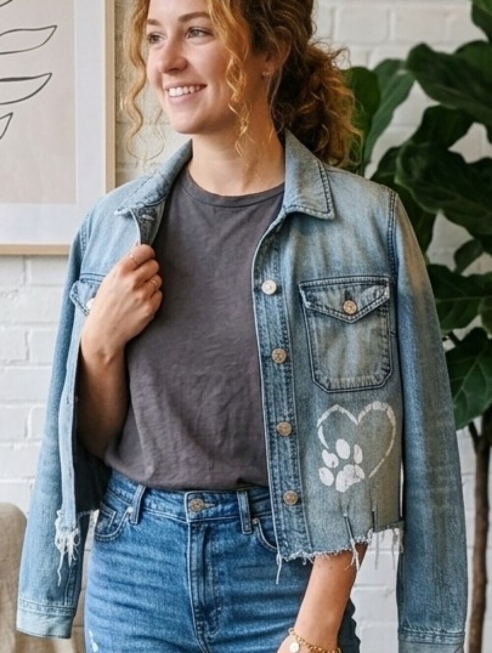 7 For All Mankind Light Blue Denim Jacket - Picture 15 of 15
